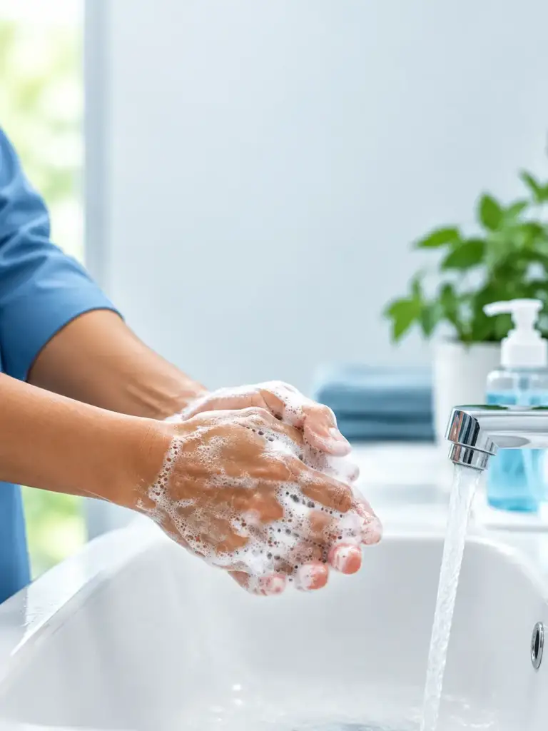 Clean Hands Help Stop Germs illustration